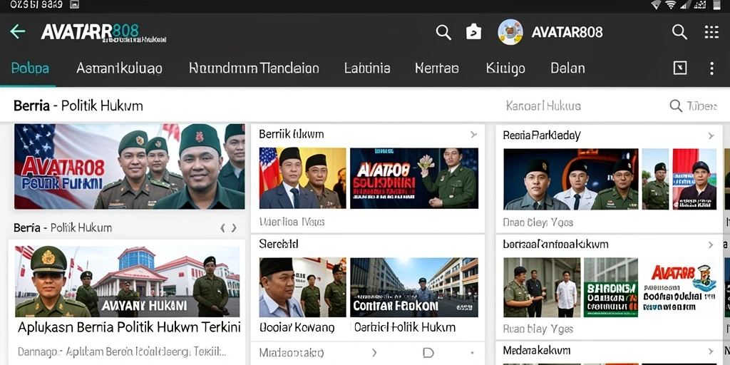 Antarmuka pengguna <strong>AVATAR808</strong> yang intuitif dan informatif.