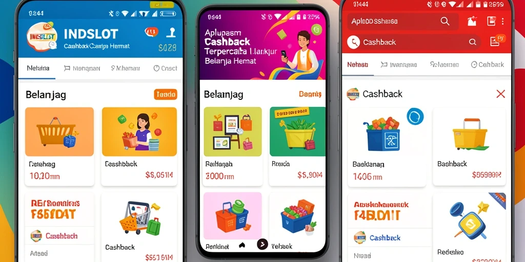 Antarmuka aplikasi INDSLOT dengan fungsi Cashback yang jelas dan mudah digunakan.