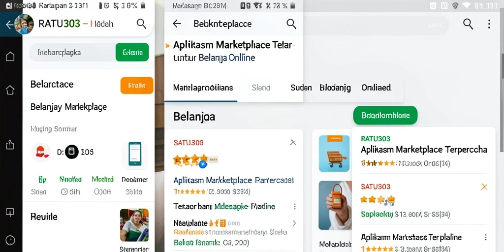 Tampilan antarmuka aplikasi RATU303 yang mudah digunakan untuk berbelanja.