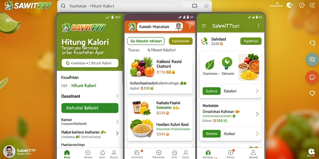 Tampilan antarmuka utama SAWIT777 yang sederhana dan informatif untuk Hitung Kalori.