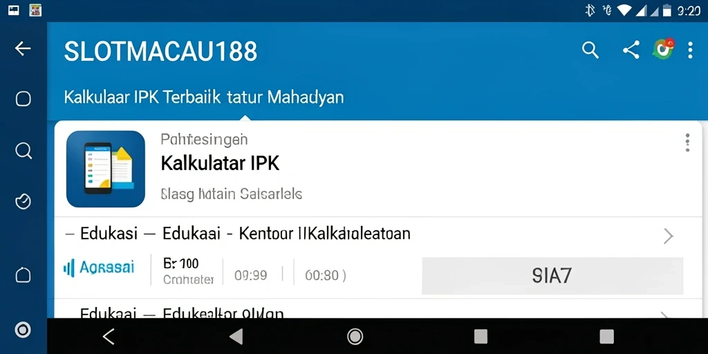 Antarmuka SLOTMACAU188 menampilkan fungsi kalkulator IPK yang jelas dan mudah dipahami.